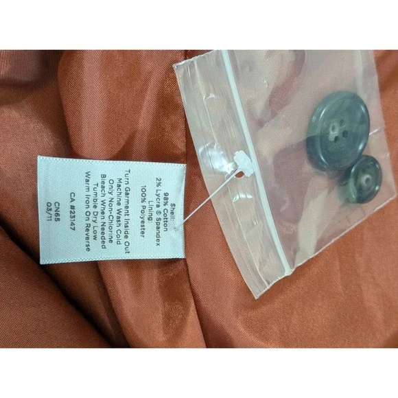 Talbots Women's Brown Corduroy Blazer Jacket Size 10 Classic Single Breasted - Picture 10 of 11